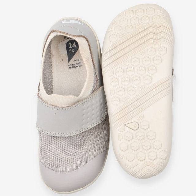 Trainers grey fabric white sole