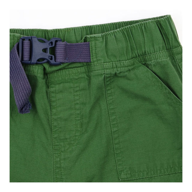 Trousers green blue clip belt