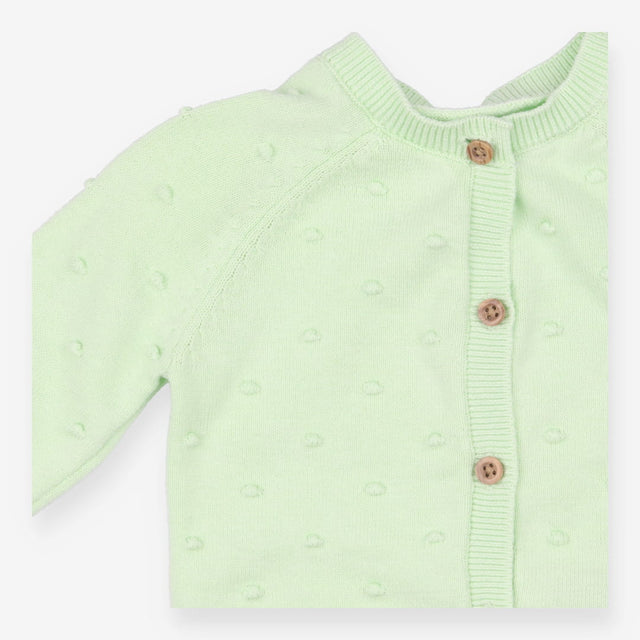 Mint green cardigan with boobles