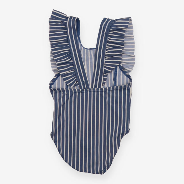 Blue Striped Swimming Costume