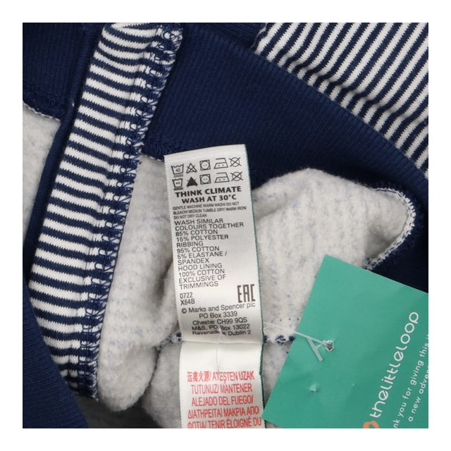Hooded Sweater Navy Stripe