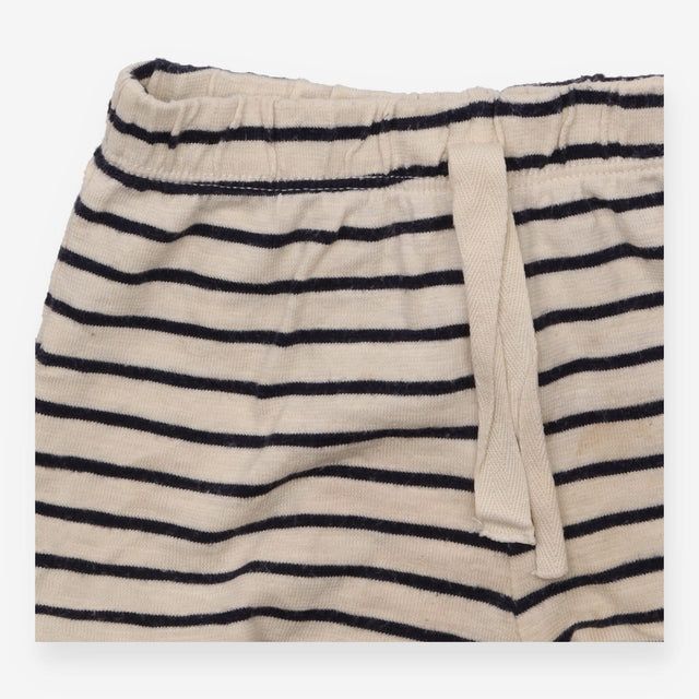 Shorts cream blue stripe