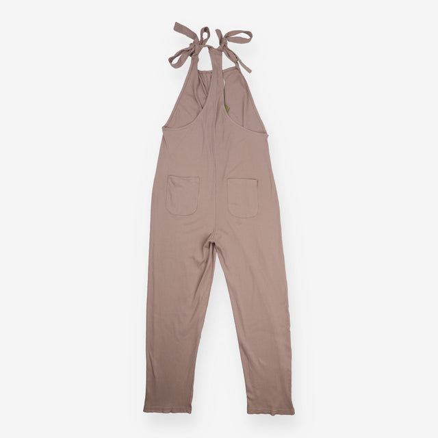 Stone ribbed dungarees