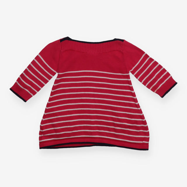 Dress long sleeve stripe hot pink