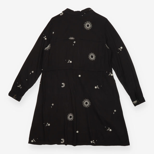 FatFace Black Embroidered Celestial Sun Moon Star