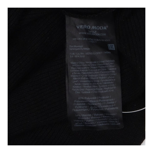 Black Fine Knit Boatneck Sweater