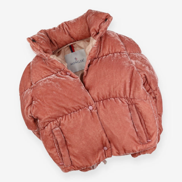 Coat Pink Velour Puffer