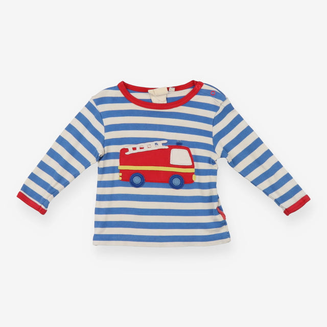 Blue Striped Fire Engine Long Sleeve