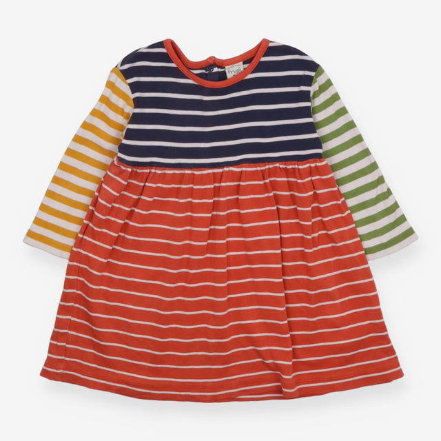 Dress LS jersey striped different colours