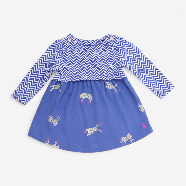 Dress Jersey long sleeve chevron zebras
