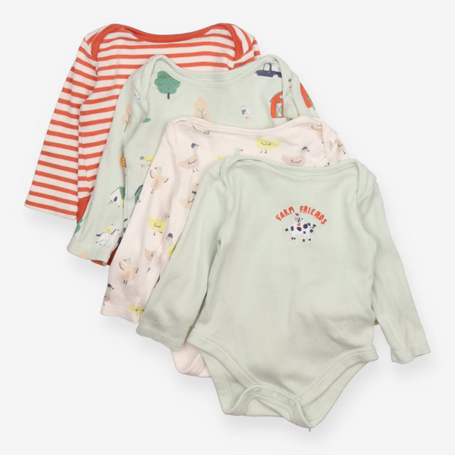 Bodysuits 4 pc farm friends LS