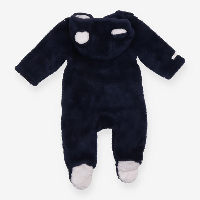 Pramsuit Blue Fleece with Cream Star Lining