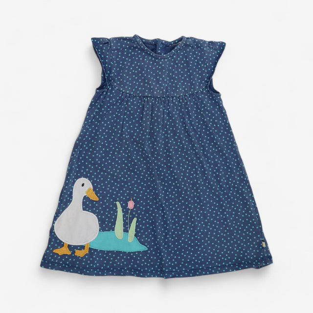 blue spotty duck dress