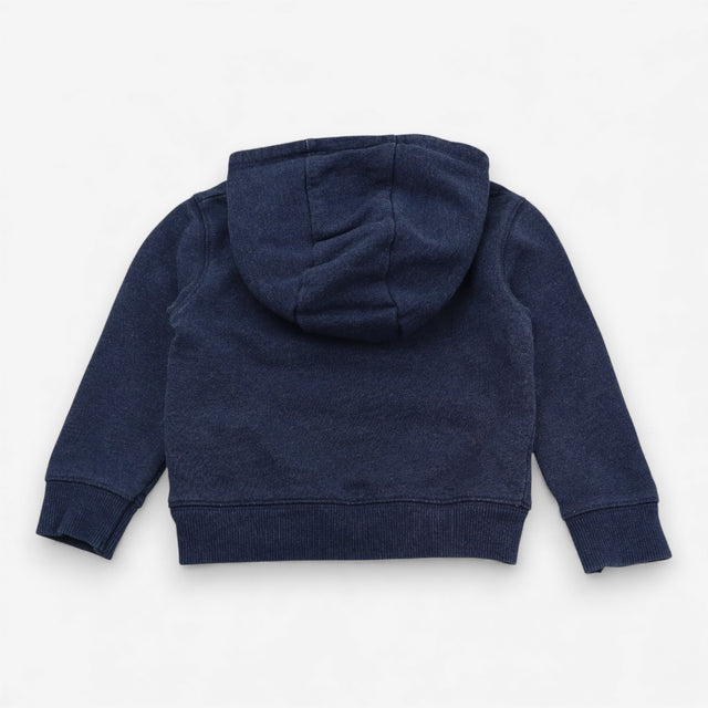 Navy jersey hoodie train
