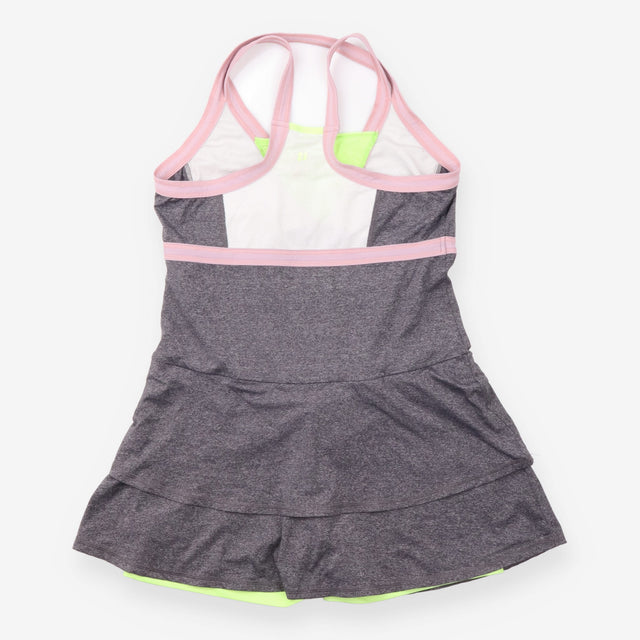 Dress Tennis Athletic Tiered Cross Back Grey Pink