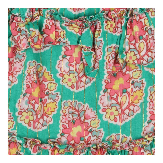 Skort green tiered with pink tree