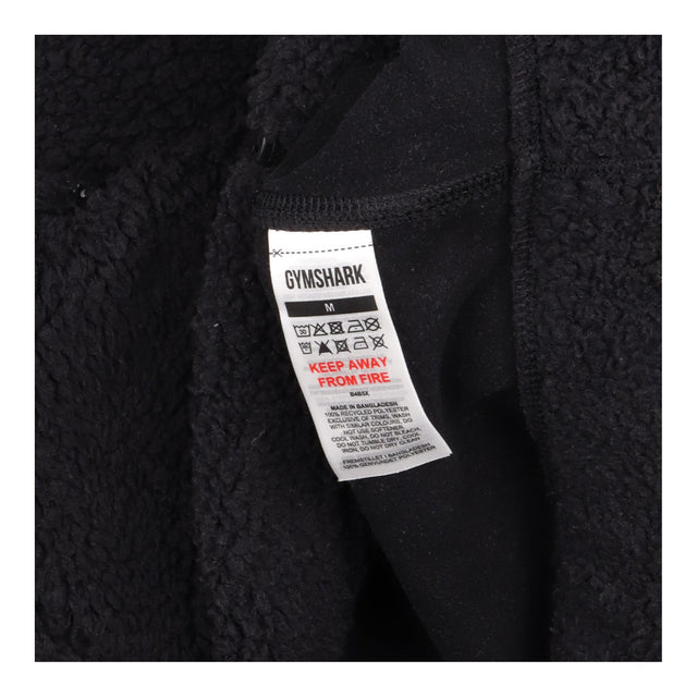 Gilet Black Sherpa Fleece Teddy Zip Front