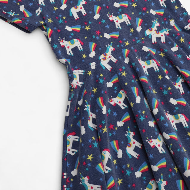 Dress navy unicorn stars