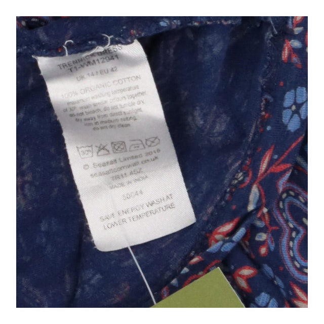 Seasalt Cornwall Navy Floral Heart Print Midi Dres