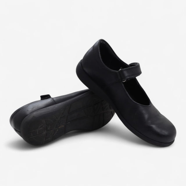 School Shoes Black Velcro Strap