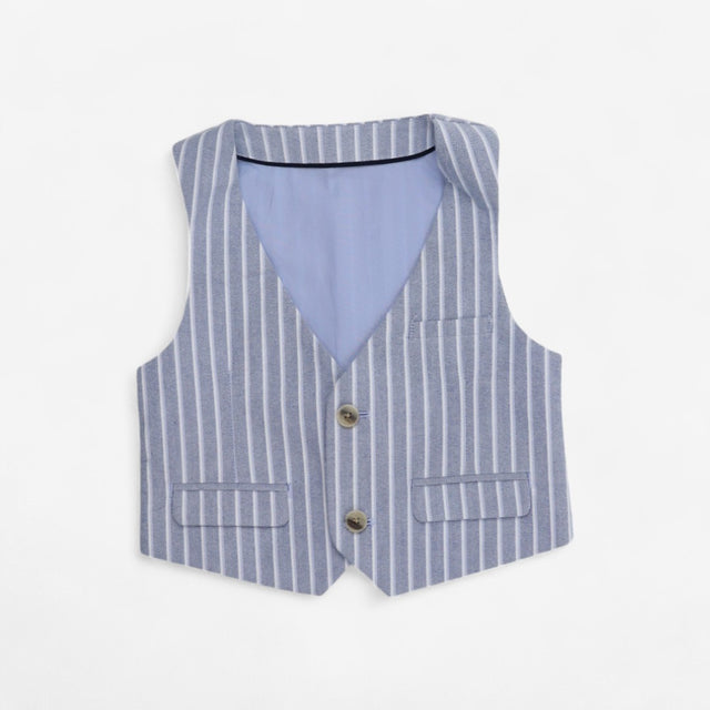 Light blue stripe waistcoat