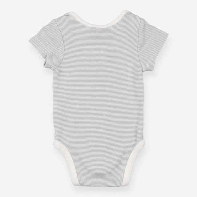 Blue and white stripe bodysuit