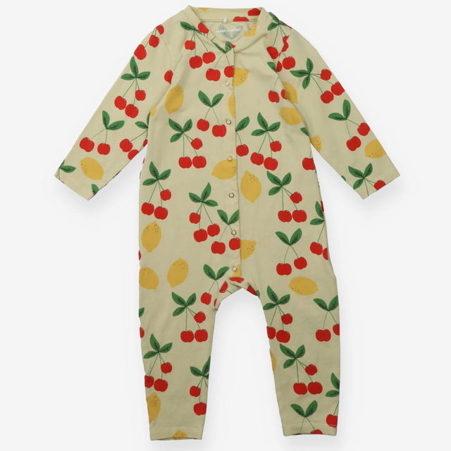Green cherry and lemon footless sleepsuit