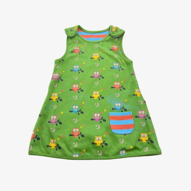Reversible Green Owl Stripe Dress