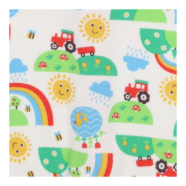 Sleepsuit Long Sleeve Red Rainbow Tractor Sun