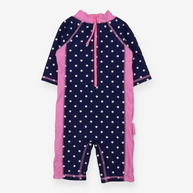 Swimsuit Full Navy Spotted with Elephant Applique