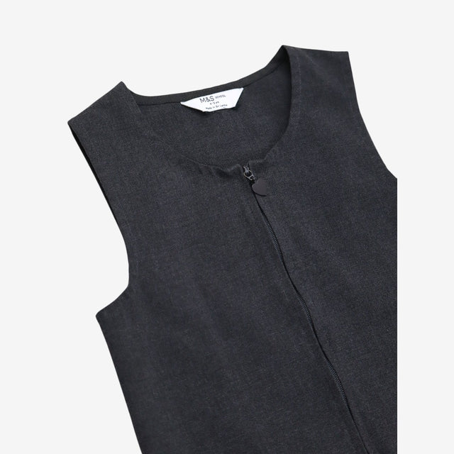 Uniform Grey Pinafore with Heart Zip