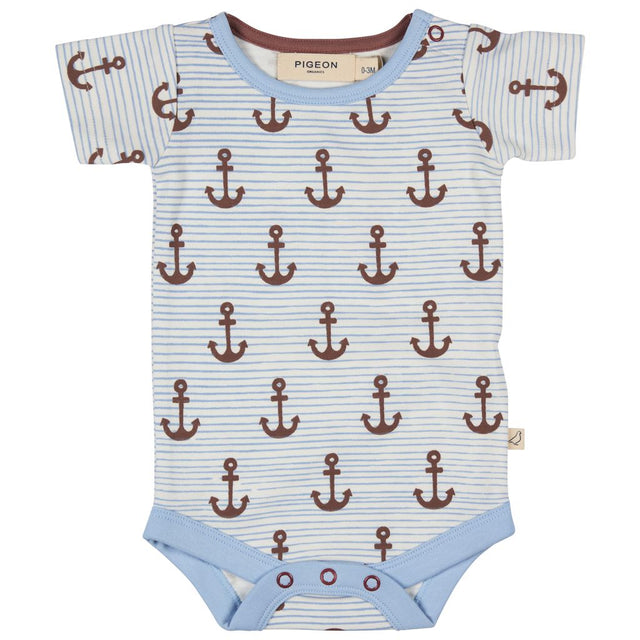 Bodysuit Short Sleeve - Anchor Print