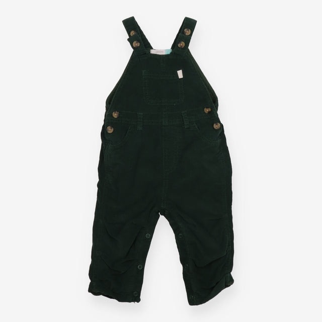 Dungarees green cord lined
