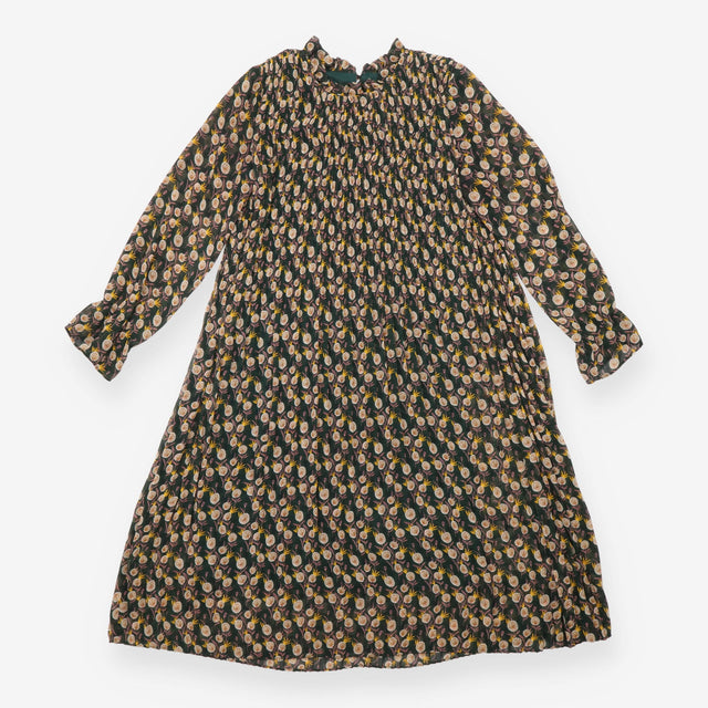 Sam Edelman Dark Green Floral Pleated Midi Dress T