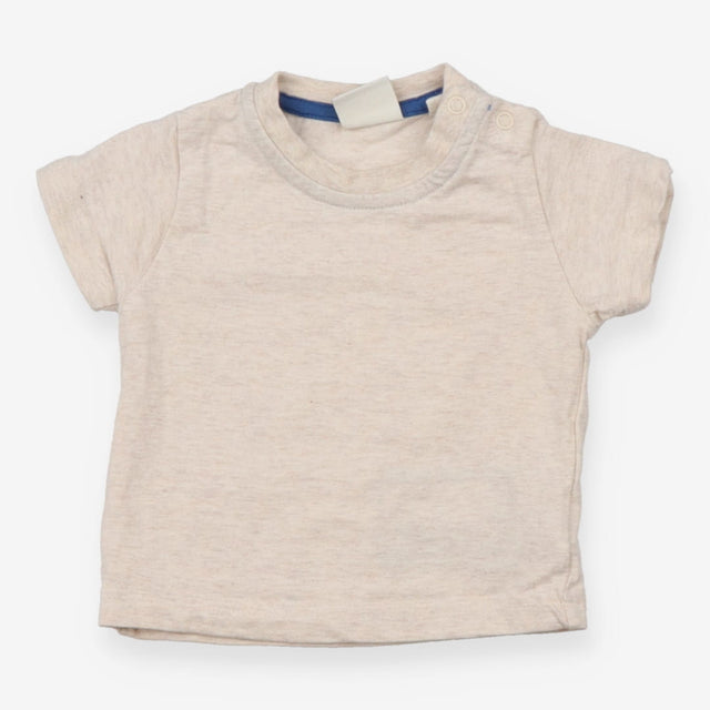 Tee SS cream marl popper shoulder