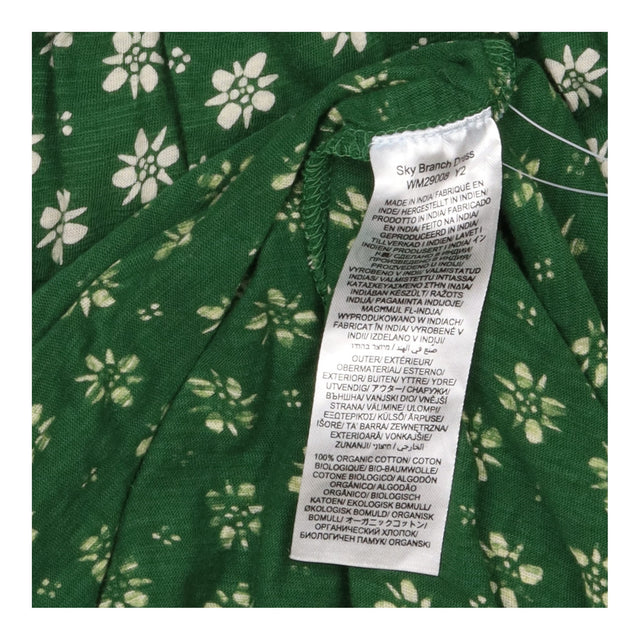 Tiered Midi Dress Organic Cotton Floral Print Wrap