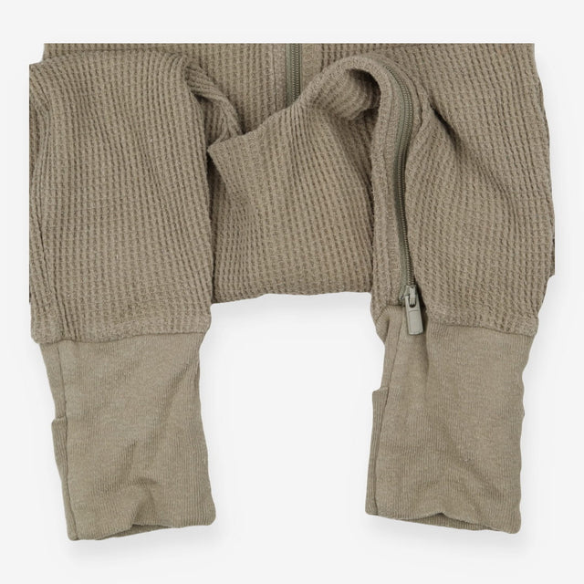 Wondersuit Khaki Green Waffle Zip Up