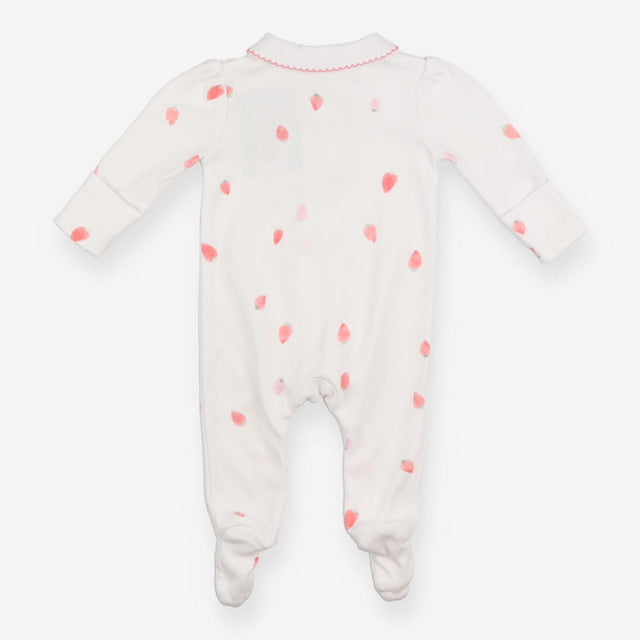 Sleepsuit white with strawberries