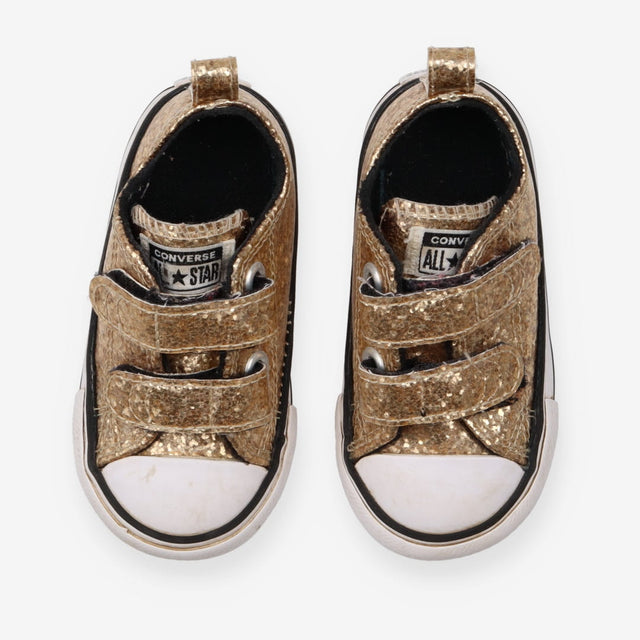 Gold glitter converse