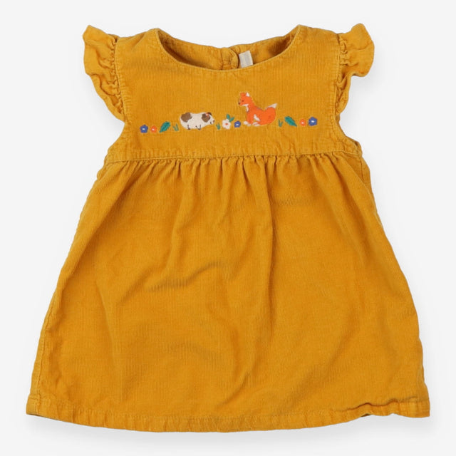 Pinafore cord gold fox guinea pig