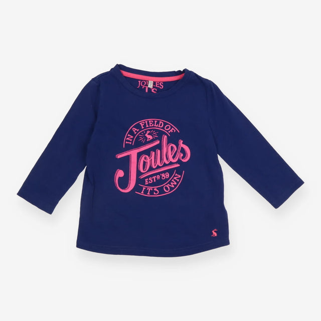 Navy Logo Long Sleeve