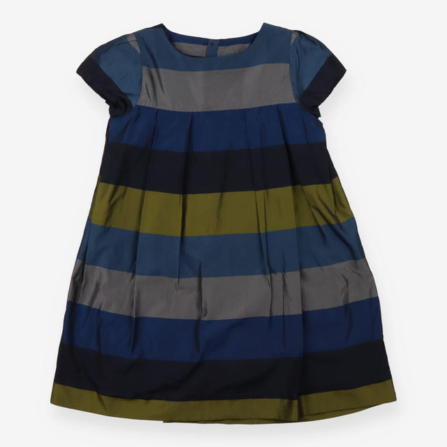 Dress Short Sleeved Metallic Stripe
