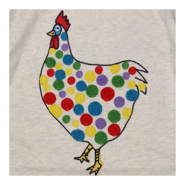 T-shirt cream spotty chicken
