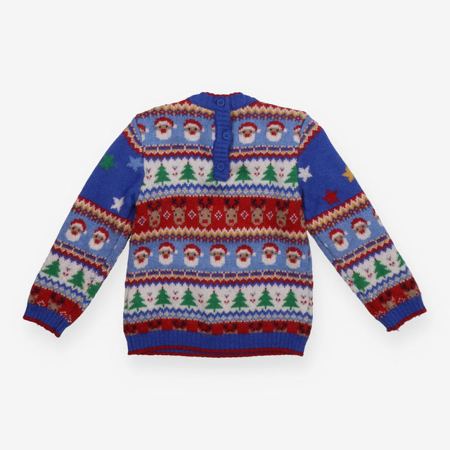 Festive knit sweater santa rocket sleigh