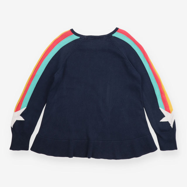 Jumper Navy Rainbow Stripe Shooting Star Organic C