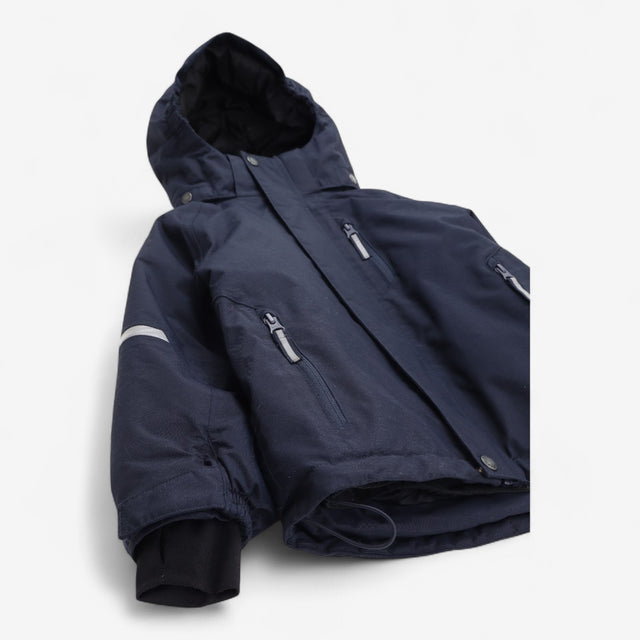 Waterproof Navy Rain Jacket with Detachable Hood