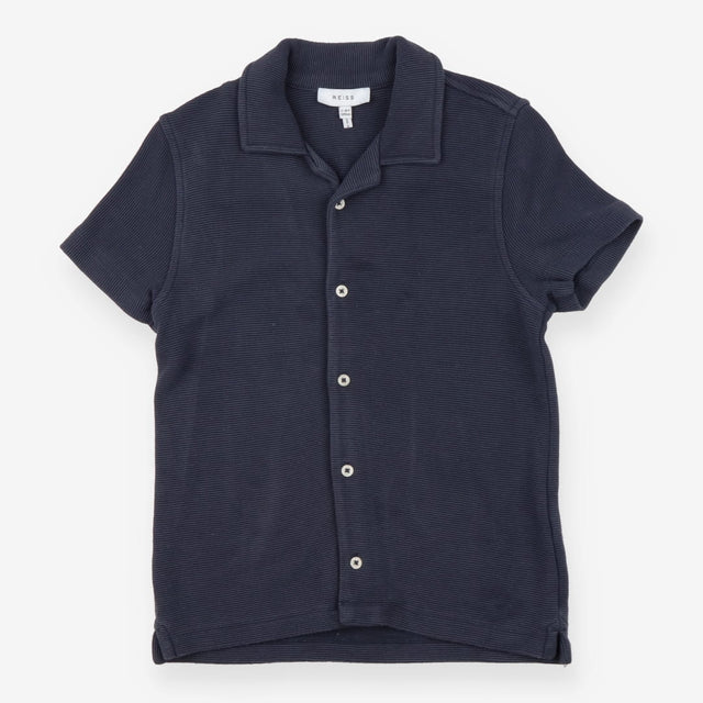 Charcoal Ribbed Button Shirt