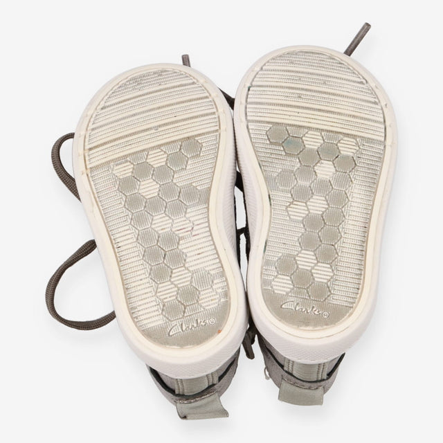 Trainers High Tops Silver Pink Lighting