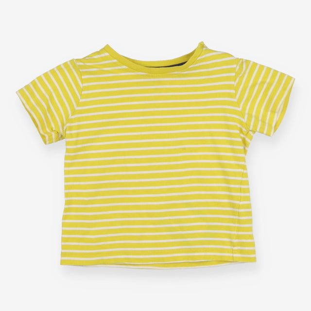 T-shirt short sleeve yellow and white stripes
