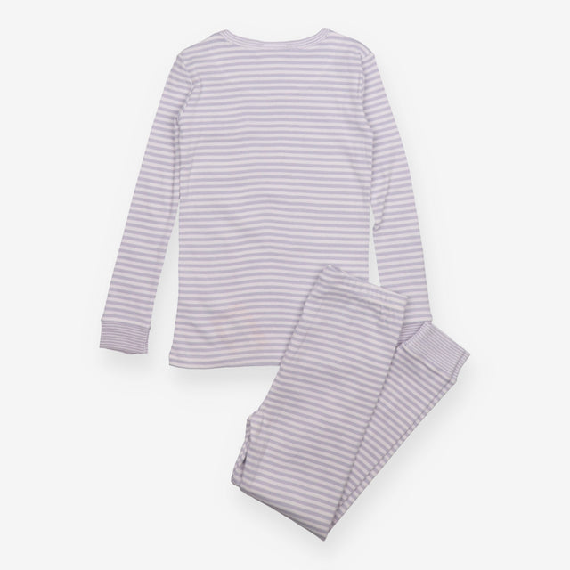 Pyjama Lilac and White Strips with Embroidered Bee